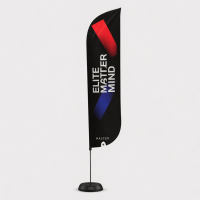 Bandera tipo pluma, aleta o recta